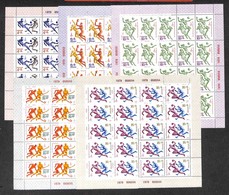 RUSSIA - 1979 - Olimpiadi Mosca X Giochi Con Palla (4856/4860) - Serie Completa In Minifogli Di 20 - Gomma Integra - Sonstige & Ohne Zuordnung