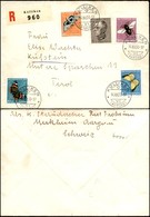 SVIZZERA - Pro Juventute 1950 (550/554) - Serie Completa Su Raccomandata Da Kolliken A Kufstein Del 14.12.50 - Andere & Zonder Classificatie