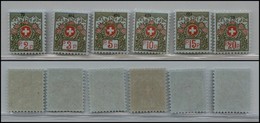 SVIZZERA - 1926 - Francobolli In Franchigia Con Cifra Di Controllo (Unif. 2A/7A) - Serie Completa Di 6 Valori - Gomma In - Sonstige & Ohne Zuordnung