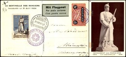 SVIZZERA - 1924 (31 Agosto) - La Caquerelle Lausanne - Cartolina Ufficiale (La Sentinelle Des Rangiers) Per Monaco (con  - Andere & Zonder Classificatie