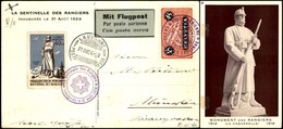 SVIZZERA - 1924 (31 Agosto) - La Caquerelle Lausanne - Cartolina Ufficiale (La Sentinelle Des Rangiers) Per Monaco (con  - Sonstige & Ohne Zuordnung