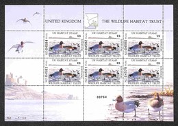 UNITED KINGDOM - 1993/94 - Minifoglio “The Wildlife Habitat Trust” European Wigeon - Gomma Integra - Andere & Zonder Classificatie