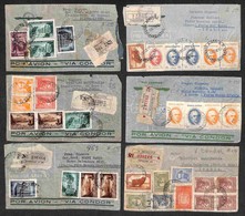 ARGENTINA - 1937/1939 - Via Candor - 6 Aerogrammi Raccomandati Da Buenos Aires Per L’Italia - Affrancature Multiple Del  - Otros & Sin Clasificación