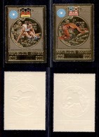 CAMBOGIA - Khmere Republique - 1973 - Vincitori Medaglie Olimpiadi Monaco Foglia D’oro (368/369A) - Serie Completa - Gom - Sonstige & Ohne Zuordnung