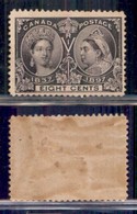 CANADA - 1897 - 8 Pence Regina Vittoria (44) - Gomma Integra - Andere & Zonder Classificatie