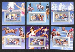 GUINEA - 1985 - Foglietti Medaglie Olimpiadi Los Angeles (Block 122/127) - Serie Completa - Gomma Integra (60) - Other & Unclassified