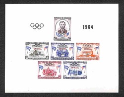 HONDURAS - 1964 - Foglietto Soprastampato Olimpiadi (Block 2/Servizi) - Gomma Integra (60) - Andere & Zonder Classificatie