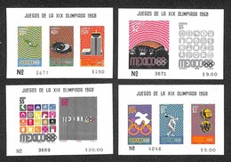 MESSICO - 1968 - Foglietti Olimpiadi Città Del Messico (Block 15/18) - 4 Foglietti - Gomma Integra - Andere & Zonder Classificatie