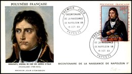 POLINESIA FRANCESE - 1969 - 100 Fr Bicentenario Napoleone (100) - FDC 15.10.69 - Sonstige & Ohne Zuordnung