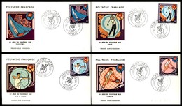 POLINESIA FRANCESE - 1971 - IV Giochi Del Pacifico Del Sud (136/139) - Serie Completa - 4 FDC 8.9.71 - Andere & Zonder Classificatie