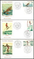 POLINESIA FRANCESE - 1971 - Sci Nautico (140/142) - Serie Completa - 3 FDC 11.10.71 - Other & Unclassified