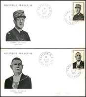 POLINESIA FRANCESE - 1971 - De Gaulle (143/144) - Serie Completa - 2 FDC 9.11.71 - Otros & Sin Clasificación