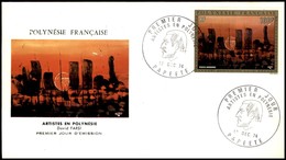 POLINESIA FRANCESE - 1974 - 100 Fr David Farsi (191) - FDC 12.12.74 - Other & Unclassified
