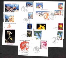 POLINESIA FRANCESE - 1977 - 9 FDC Emessi Nell’anno (235/243) - Other & Unclassified