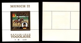 TOGO - 1973 - 1500 Franchi Linsenhoff Vincitori Medaglie Olimpiadi Monaco (Block 71A) - Gomma Integra (170) - Andere & Zonder Classificatie