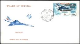 WALLIS E FUTUNA - 1977 - 200 Fr Volo Parigi New York (291) - FDC 22.11.77 - Other & Unclassified