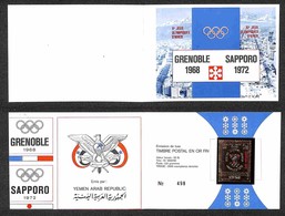 YEMEN DEL NORD - 1967 - 50 Bogasch Olimpiadi Invernali Soprastampato Grenoble E Sapporo (99) In Cartolina Originale - Go - Sonstige & Ohne Zuordnung
