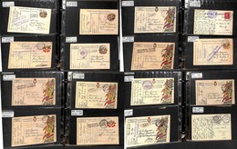 POSTA MILITARE - 1915/1920 - Lotto Di 89 Oggetti Postali Della I Guerra Mondiale In Album A Tasche - Da Esaminare - Autres & Non Classés