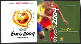 PORTOGALLO - 2004 - Uefa Euro 2004 - 2 Folder Ufficiali Con Serie Complete Foglietti E Minifogli Dell'emissione - Gomma  - Altri & Non Classificati