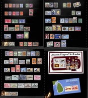SRI LANKA - 1903/1990- Piccola Collezione Di Valori Serie Complete E Foglietti Del Periodo In 4 Pagine Di Raccoglitore - - Autres & Non Classés