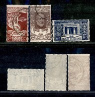 Regno - Posta Ordinaria - 1922 - Mazzini (128/130) - Serie Completa - Usati (165) - Sonstige & Ohne Zuordnung