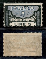 Regno - Posta Ordinaria - 1923 - 5 Lire Marcia Su Roma (146) - Gomma Originale (40) - Other & Unclassified