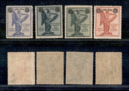 Regno - Posta Ordinaria - 1924 - Soprastampati (158/161) - Serie Completa - Gomma Integra Con Piccoli Difetti (250) - Other & Unclassified