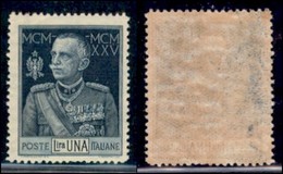 Regno - Posta Ordinaria - 1925 - 1 Lira Giubileo (187c) - Filigrana Lettere - Gomma Integra (75) - Altri & Non Classificati