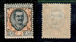 Regno - Posta Ordinaria - 1926 - 2.50 Lire Floreale (203) - Gomma Originale Con Invisibile Traccia Di Linguella (80) - Other & Unclassified