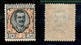 Regno - Posta Ordinaria - 1926 - 2.50 Lire Floreale (203) - Gomma Originale Con Invisibile Traccia Di Linguella (80) - Altri & Non Classificati