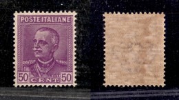 Regno - Posta Ordinaria - 1928 - 50 Cent Parmeggiani Violetto (225a) - Gomma Originale - Invisibile Traccia Di Linguella - Other & Unclassified