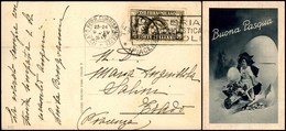 Regno - Posta Ordinaria - 30 Cent Fiera Di Milano (395) Su Cartolina Per Travo Del 9.4.36 - Other & Unclassified