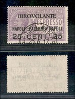 Regno - Posta Aerea - 1917 - 25 Cent Su 40 Cent Idrovolante Napoli-Palermo (2-aerea) - Usato (75) - Altri & Non Classificati