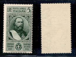 Regno - Posta Aerea - 1932 - 5 Lire + 1 Garibaldi (36) - Gomma Integra (40) - Otros & Sin Clasificación