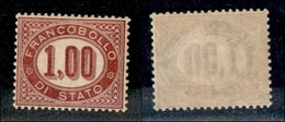Regno - Servizio - 1875 - 1 Lira (5) - Gomma Integra Con Falla Naturale In Diagonale - Ottima Centratura (60) - Sonstige & Ohne Zuordnung