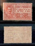 Regno - Espressi - 1903 - 25 Cent Espresso (1) - Gomma Originale - Sonstige & Ohne Zuordnung