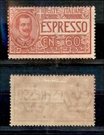 Regno - Espressi - 1922 - 60 Cent Espresso (7) - Gomma Originale - Altri & Non Classificati