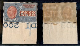 Regno - Espressi - 1925 - 2 Lire (13) - Bordo Di Foglio - Gomma Integra - Ottimamente Centrato (50) - Other & Unclassified