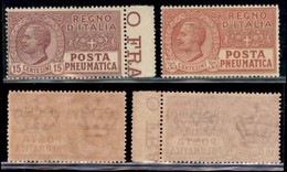 Regno - Posta Pneumatica - 1927/1928 - Posta Pneumatica (12/13) - Serie Completa - Gomma Integra (90) - Altri & Non Classificati