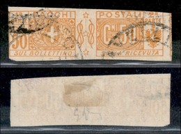 Regno - Pacchi Postali - 1914 - 50 Cent (11f) - Usato - Non Dentellato - Ritagliato Sul Disegno In Alto A Destra - Non Q - Sonstige & Ohne Zuordnung