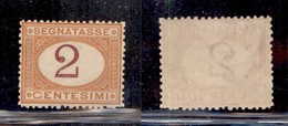 Regno - Segnatasse - 1870 - 2 Cent (4) - Gomma Originale - Ottimamente Centrato (75) - Altri & Non Classificati