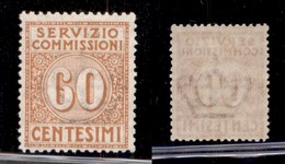 Regno - Servizio Commissioni - 1913 - 60 Cent (2) - Gomma Originale (90) - Altri & Non Classificati