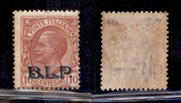 Regno - B.L.P - 1923 - 10 Cent (13A) - Con Soprastampa Azzurra - Gomma Integra - Grinza Verticale Di Gomma - Lievi Ingia - Altri & Non Classificati