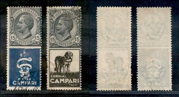 Regno - Francobolli Pubblicitari - 1924/1925 - 15 Cent Campari (1+3) - Bitter + Cordial - Usati (75) - Altri & Non Classificati