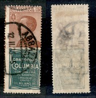 Regno - Francobolli Pubblicitari - 1924 - 30 Cent Columbia (9) - Usato - Dentellatura Verticale Spostata A Sinistra (con - Other & Unclassified