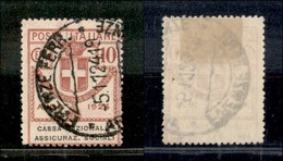 Regno - Enti Parastatali - 1924 - 10 Cent Cassa Nazionale Assicuraz. Sociali (25) - Usato (60) - Other & Unclassified