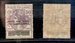 Regno - Enti Parastatali - 1924 - 50 Cent Invalidi Di Guerra (74) - Gomma Integra - Other & Unclassified