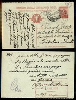 Regno - Interi - Cartolina Postale Da 40 Cent (C52 - Domanda) Da Canazei A Trento Del 31.10.25 - Pieghe E Fori Di Spillo - Otros & Sin Clasificación