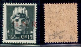 RSI - G.N.R. Brescia - Posta Ordinaria - 1943 - 15 Cent (472/I Hb) - Punto Dopo R A Sinistra - Gomma Integra - Sorani (1 - Altri & Non Classificati