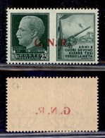 RSI - G.N.R. Brescia - Propaganda Di Guerra - 1943 - 25 Cent Esercito (14/If) Con Decalco - Gomma Integra (90) - Altri & Non Classificati